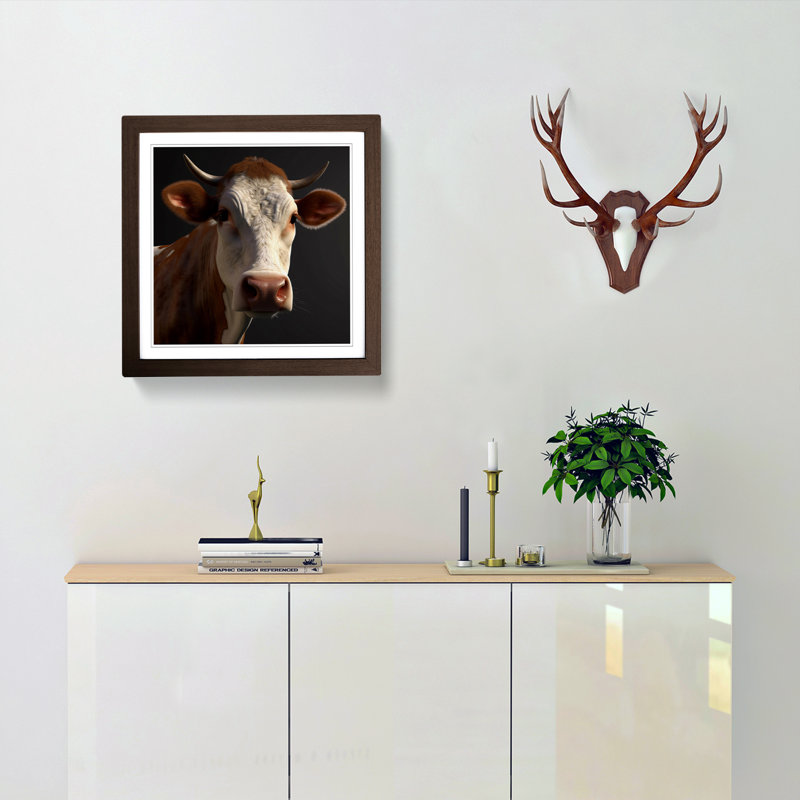 Cow Realism - Framed Print, Walnut