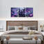 Magic Dragon Canvas Wall Art Set Of 3 Pieces, Western Wild Animal Wall Decor Prints Artwork For Living Room Bedroom, Purple Lotus Flower Wall Painting Posters, Kids Room Decor 12X16 Inch