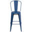 Commercial Grade Distressed Metal Indoor-Outdoor Counter Height Stool with Back-1728823572-1728823599