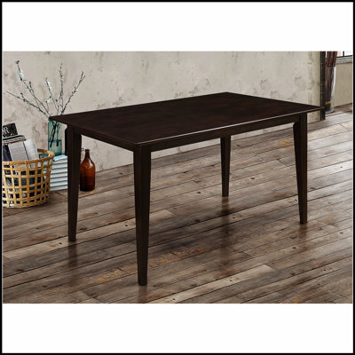 Henin Cappuccino Rectangle Dining Table with Spacious Top and Sturdy Construction for Modern Elegance and Durability