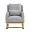 Fauteuil à bascule gris en tissu pour un salon confortable et rembourrage en mousse