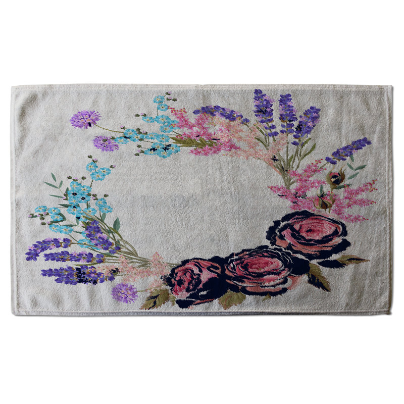 Cotton Floral Waffle Kitchen Towel