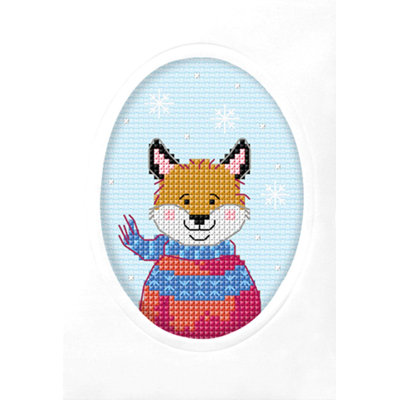 Ensemble de cartes au point de croix Fox Winter par Orchidea 6308