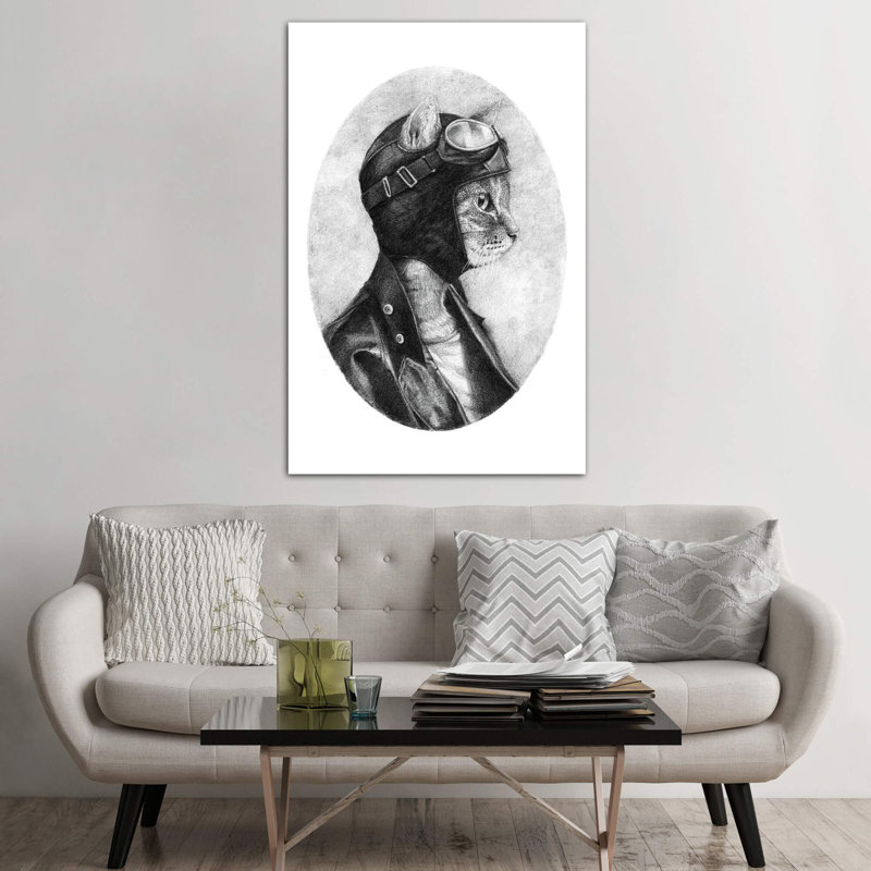 Brave par Mike Koubou - impression d'art graphique, Toile tendue, H 60 po x l 40po x P 1,5 po