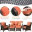 Kanijah Premium All-Weather Wicker 5 - Person Patio Conversation Set with Cushions-709838915