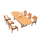 Fortuna Outdoor 11 - Piece Teak Dining Set