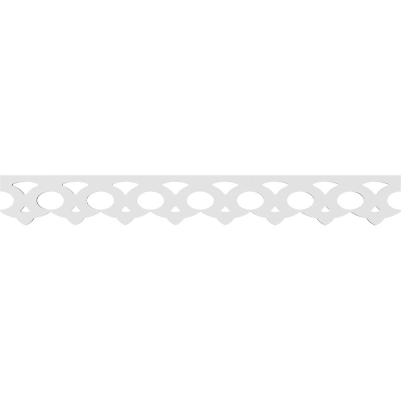 White 48-inch PVC Traditional Running Trim