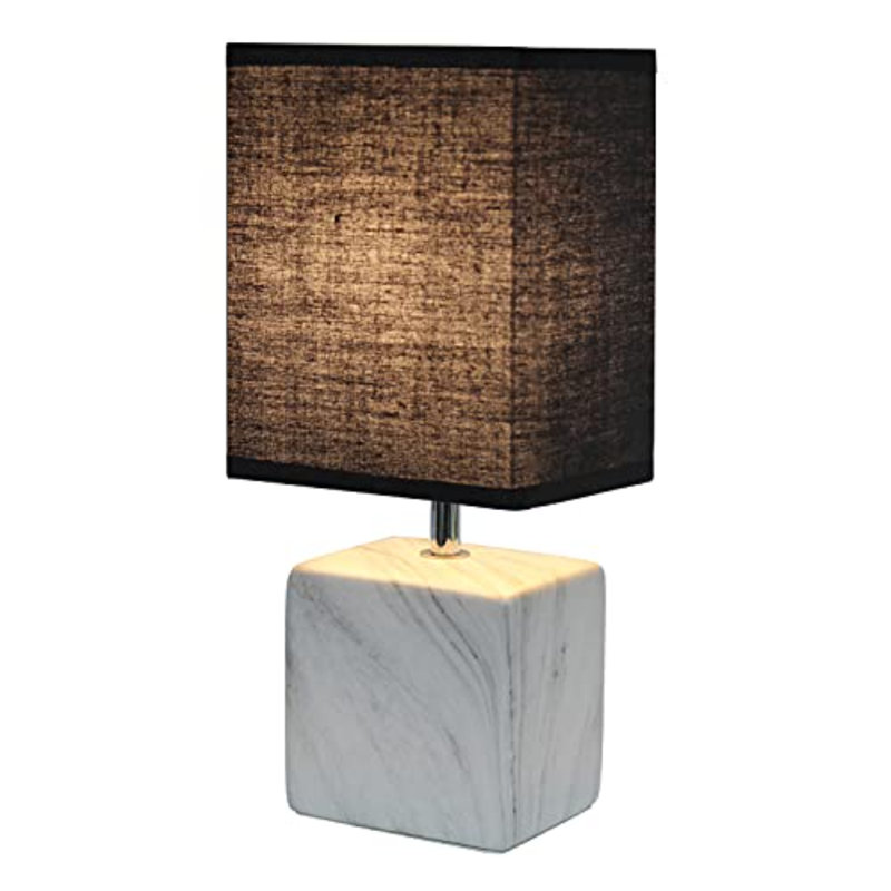 Eri Ceramic Table Lamp, Black, White