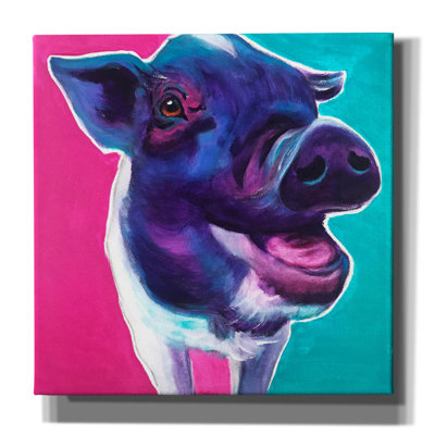 Pig - Sophie' by Dawg Painter, Canvas Wall Art