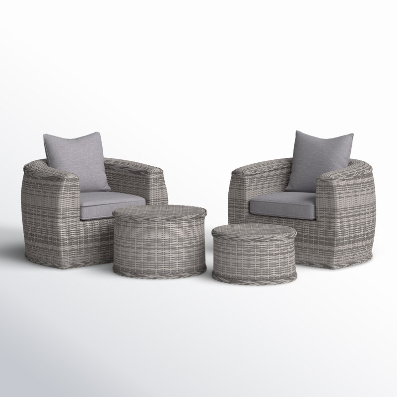 Benning 2 - Person Patio Conversation Sets with Cushions