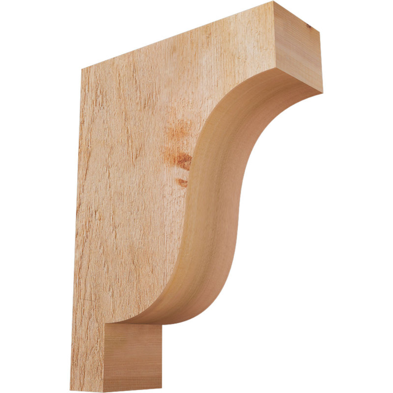 Newport Corbel, H 16 po x l 4 po x P 12 po, Cèdre rouge, Sciage brut