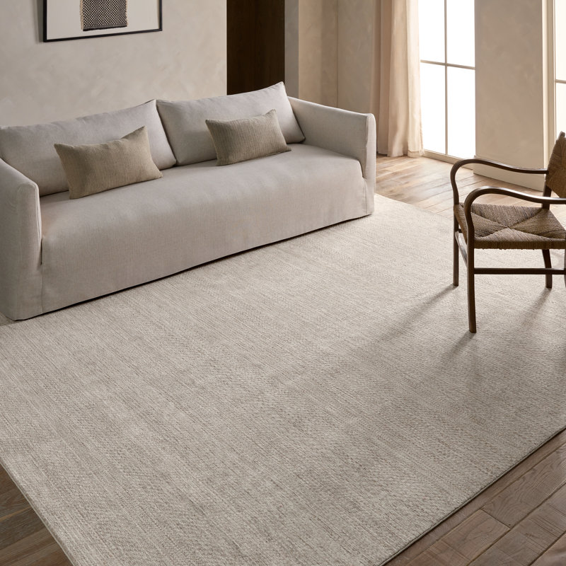 Icten Solid White Area Rug, Rectangle 7'9" x 9'9"