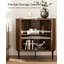 Fluted Corner Cabinet With 2 Doors And 2-Tier Shelves-949509180