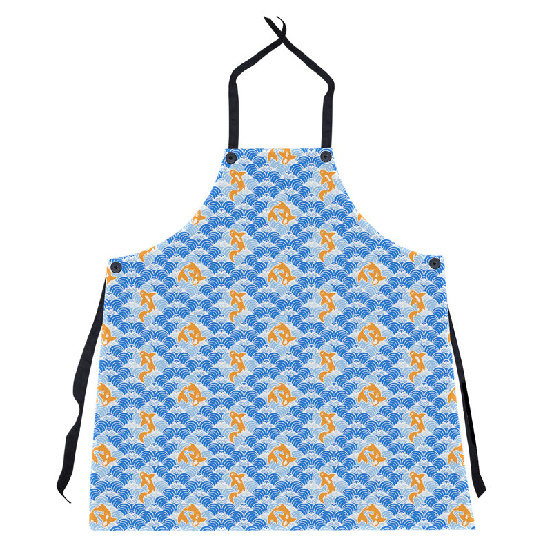 Tablier de poisson et d’ondulation koi, Bleu