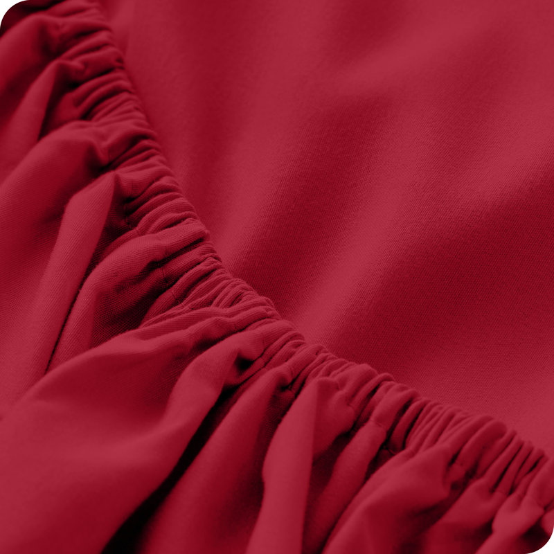 Extra Deep Microfiber Fitted Sheet, Twin XL Fitted Sheet, Red