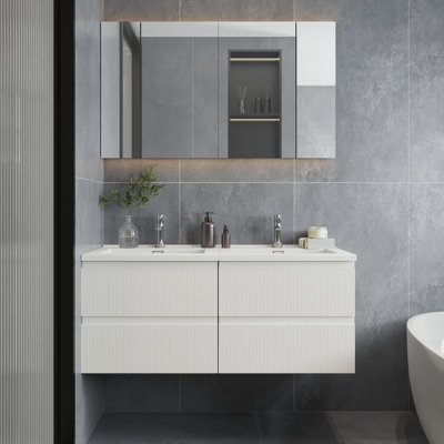 Double Sink Floating Bathroom Vanity