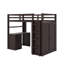 Lit mezzanine simple avec bureau, tiroirs et garde-robe-92735986