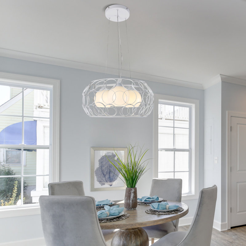 Lustre moderne 3 lumières blanc