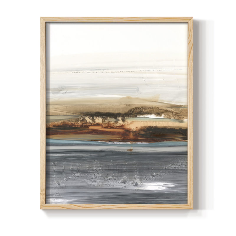 Sienna Dunes II, reproduction encadrée - bois massif, H 21 po x l 17 po, Naturel