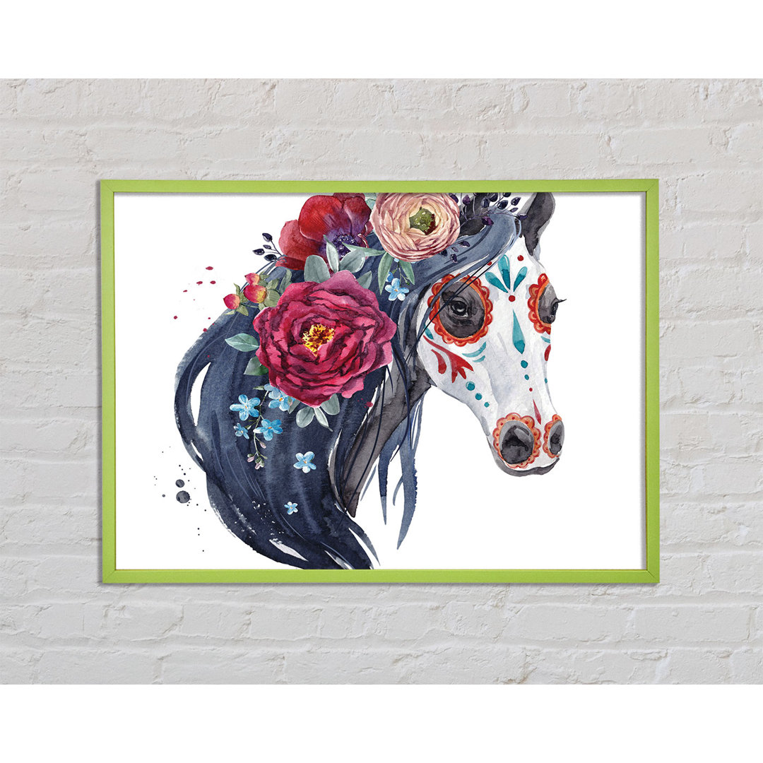 Cozumel Day Of The Dead Horse - Einzelne Bilderrahmen Kunstdrucke