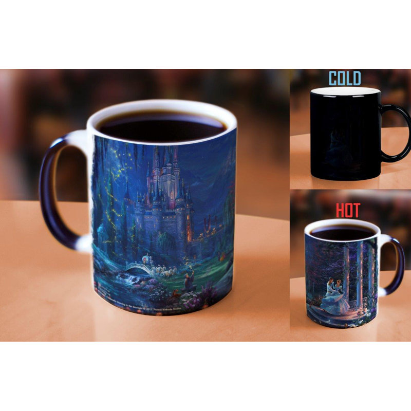 Verres à changement de chaleur Thomas Kinkade - Cendrillon dansant Cendrillon - 11 oz