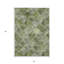 Tapis extérieur lavable abstrait vert et ivoire 3 pi x 5 pi