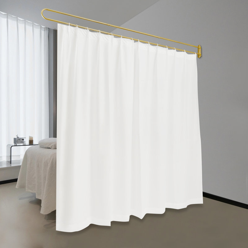 Partition Curtain With U-Shape Tube, White
