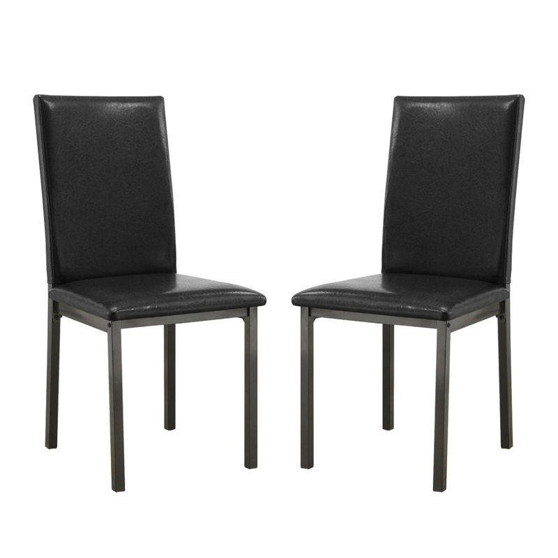 Chaises d'appoint rembourrées en similicuir