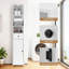 Grande armoire de salle de bain étroite et étroite de 66,9 po pour petits espaces | Rangement autoportant résistant à l'eau pour la salle de bain, la cuisine et le couloir