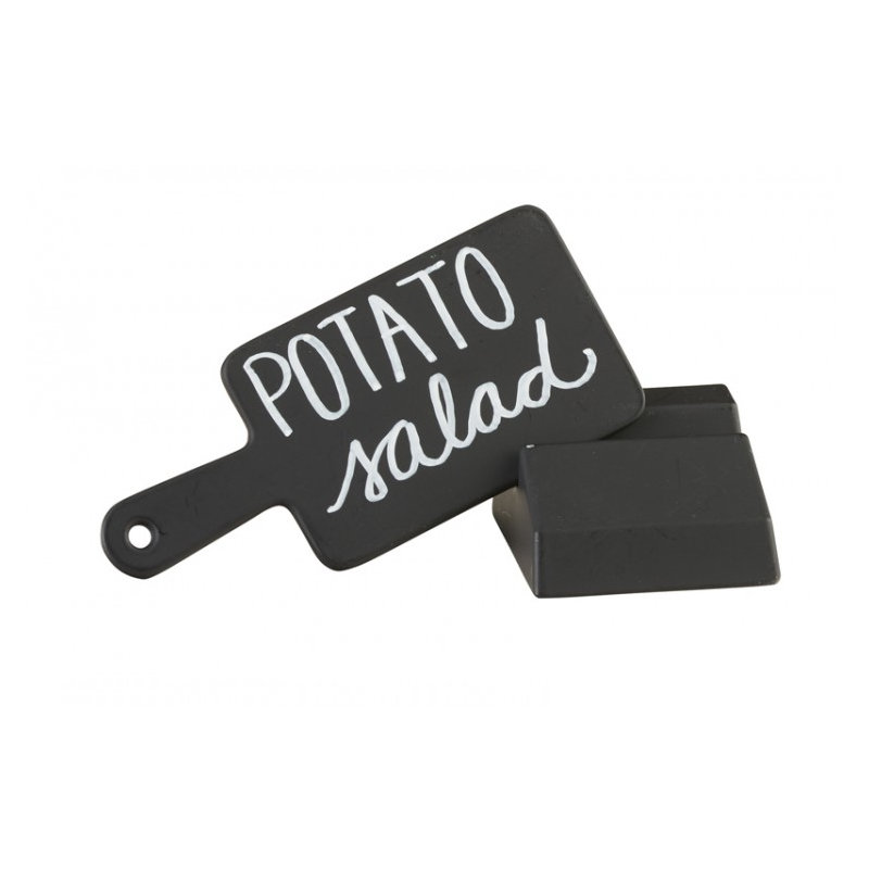 4.5 x 2 Melamine Sign Wrt On, Black