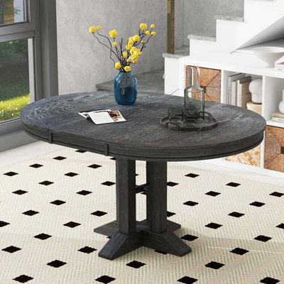 Table de salle à manger extensible de style campagnard, mobilier pratique polyvalent pour la cuisine et la salle à manger