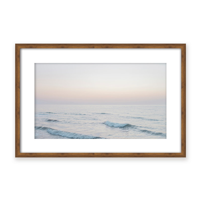 Coastal Retreat Dawn by  - Picture Frame Photograph on Paper, 32" H x 48" W x 1.125" D, Framed Print, White