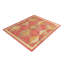 Hand-Knotted Moroccan Rug Red Gold Diamond Pattern-190784079