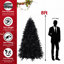 Arbre de Noël noir 9 pi pour Halloween et décoration des Fêtes