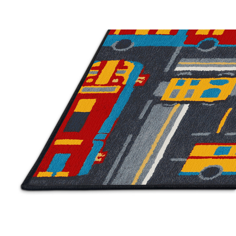 Tapis de transport brun lavable à la machine, Carré 4 pi