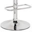 Tabouret pivotant 360 ° - gris et acrylique, base en métal, surface en acrylique