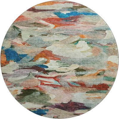 Premium Machine Washable Dahl AMF1075 Abstract Rug