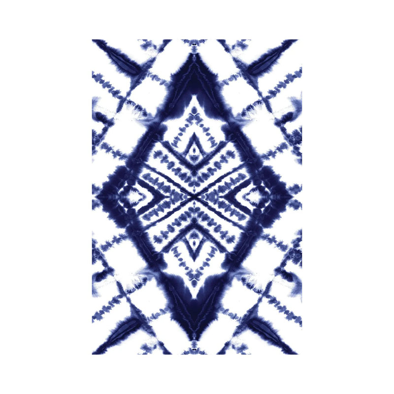 Dye Diamond Indigo by Jacqueline Maldonado - Wrapped Canvas Print, 20.32 cm H x 30.48 cm W