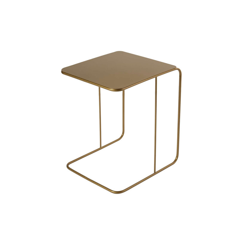 Table d'appoint Modern Glam, finition dorée, 18,5 po x 18,1 po x 22,4 po | Fabrication 100% métal | Design élégant et durable pour le salon ou la chambre à coucher, parfait pour un décor de fantaisie et une touche élégante