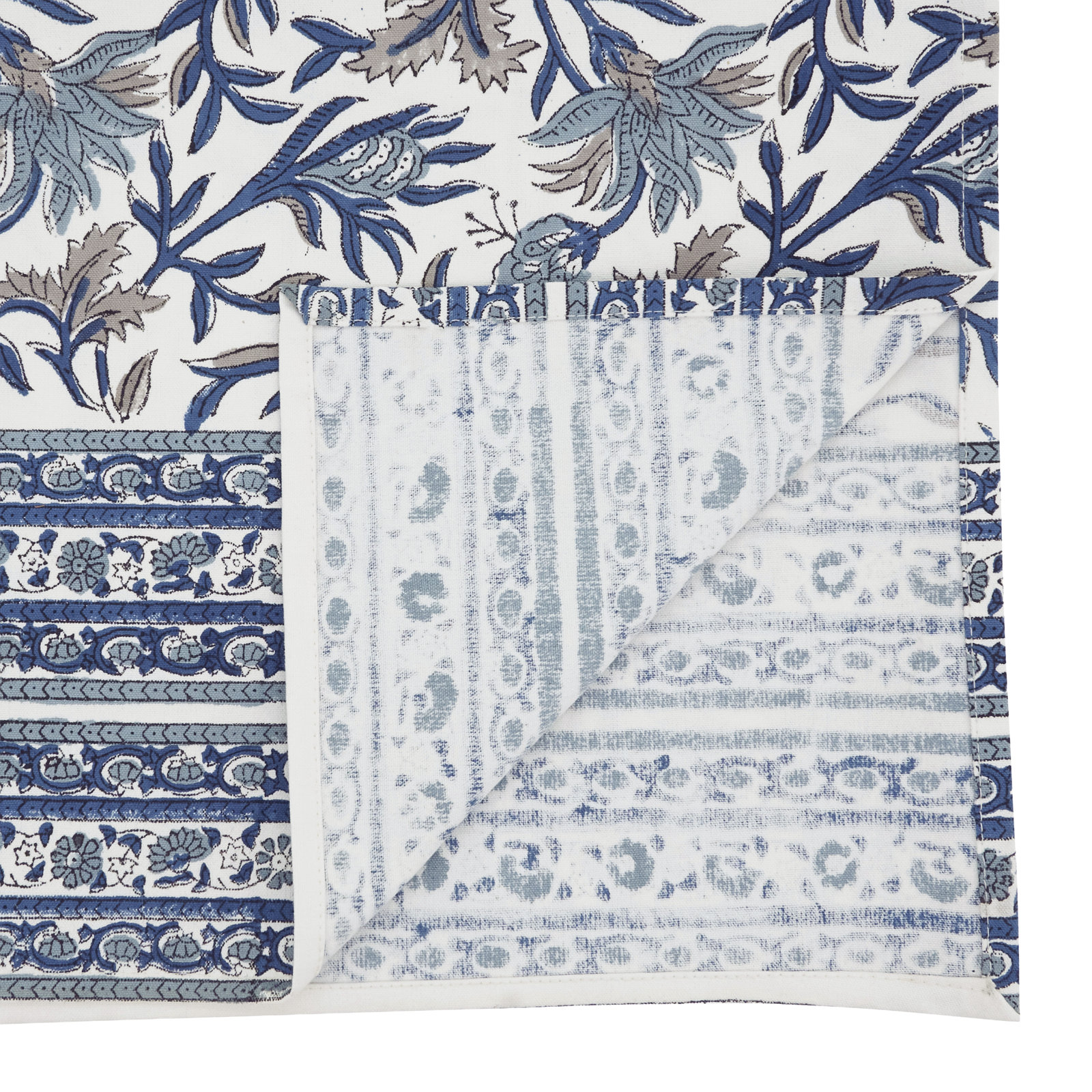 Floral Cotton Table Runner, 16"x72"