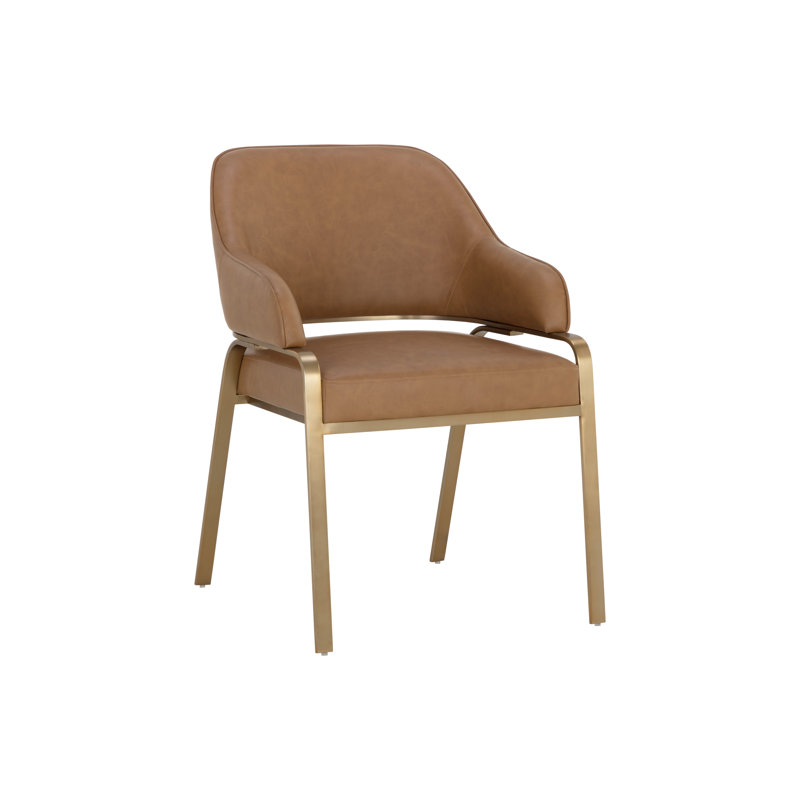 Malachi Upholstered Arm Chair, Brown