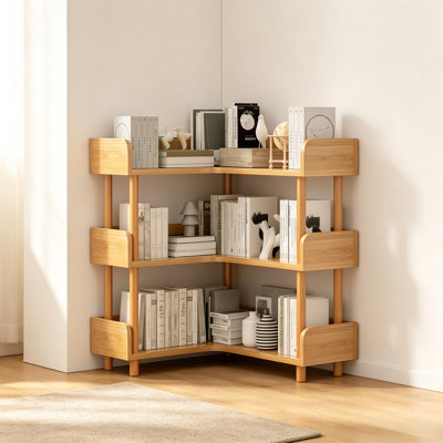 Corner Shelf, Reversible Corner Bookshelf, L-Shaped
