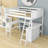 Wood Loft Bed With Desk And Shelves-1212498774-1212498763