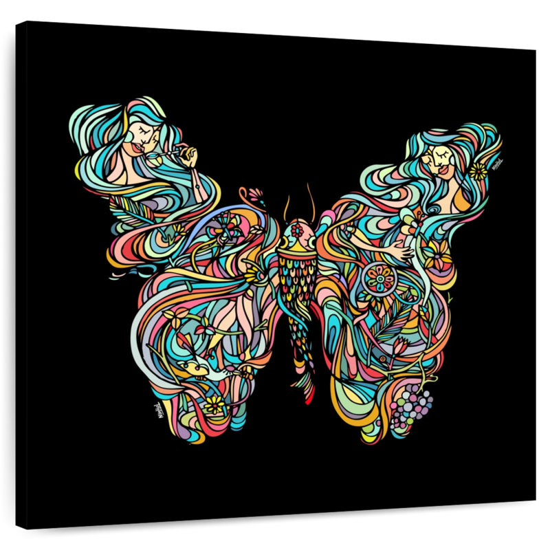Papillon vibrant Brampt, H 39 po x l 39 po