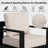 Abdullah 4-Piece Outdoor Aluminum Patio Conversation Set with 5000 BTU Gas Fireplace, 2 Swivel Chairs & 6 Inch Beige Cushions-917350223