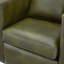 Fauteuil d'appoint cylindrique à fonction rotative - vert recouvert de cuir synthétique pour patio extérieur-1194396549