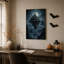 «Floating Castle Island Hanging Chains Under Halloween», art mural sur toile-1367810725