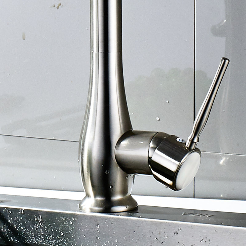 Commercial Kitchen Sink Faucet - Brushed Nickel Pull Down , High Flow Rate Tap Nickel, Hygienic Design
