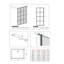 Black Grid Walk In Shower Enclosure Wet Room Glass Screen Pack 1200mm and 760mm Panels