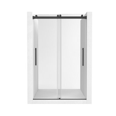 Étoile 44"-48" W x 76" H Reversible Double Sliding Shower Door with Easy-Clean Tempered Glass